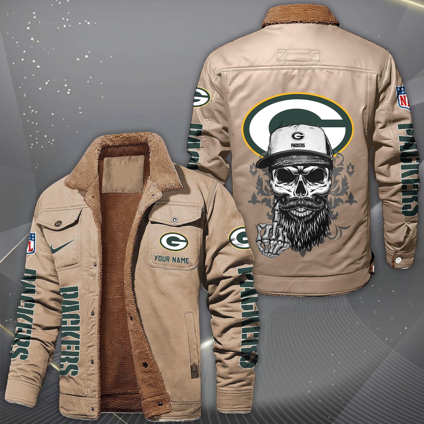 NFL x GB Fleece Lined Cargo Jacket HLP