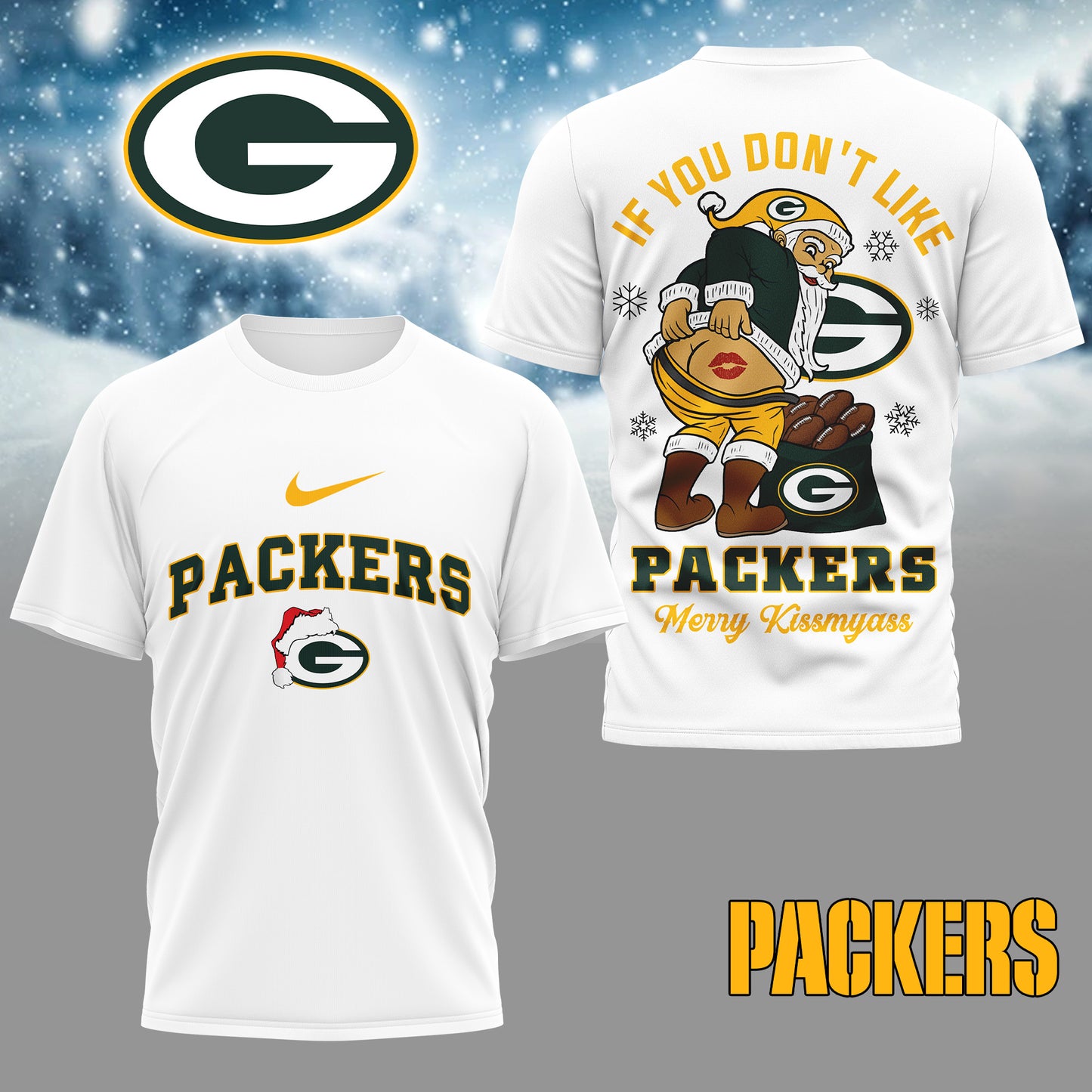 NFL x GB Funny Xmas 3D Shirt HLP