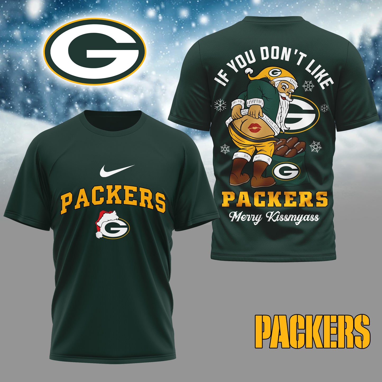 NFL x GB Funny Xmas 3D Shirt HLP