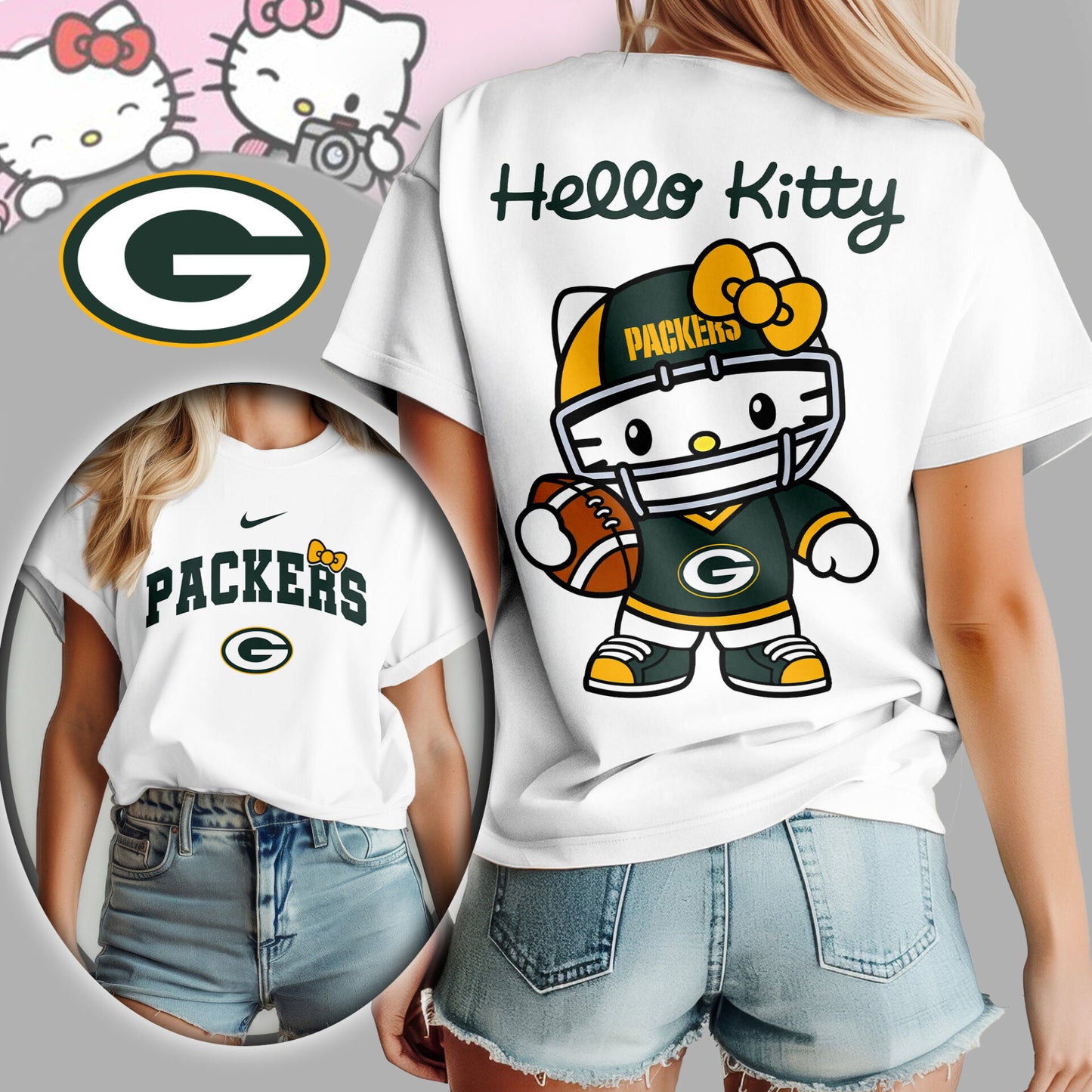 NFL x GB Hello Kitty Premium 3D Shirt HLP