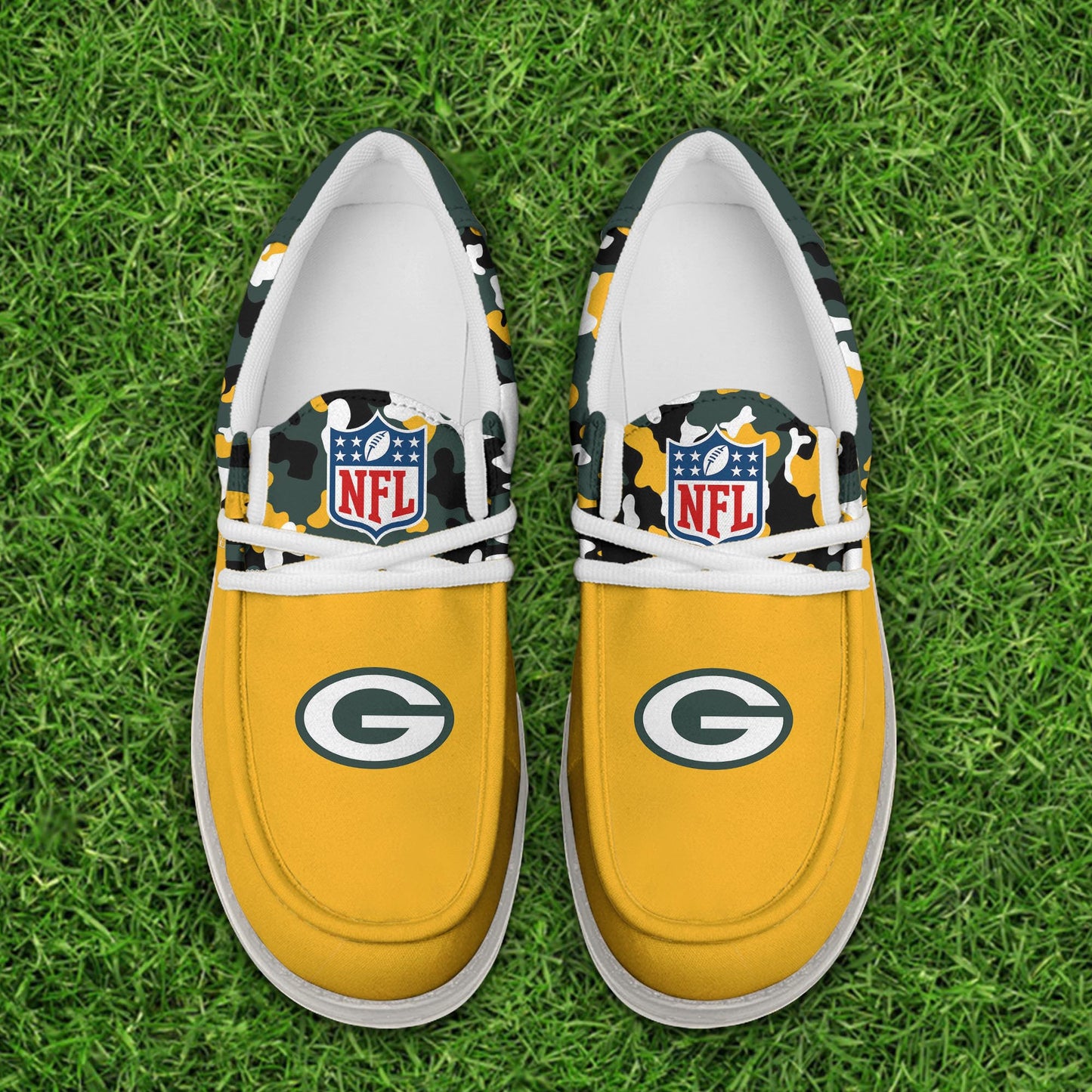 NFL x GB Personalized Canvas Loafer Shoes HLP