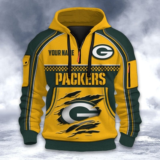 NFL x GB Personalized Half-zip Hoodie HLP