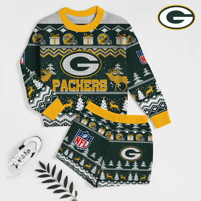 NFL x GB Touchdown Holiday Sweatshirt & Shorts Set HLP 251025