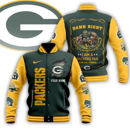 NFL x GBP Personalized Custom Baseball Jacket V1 NAK