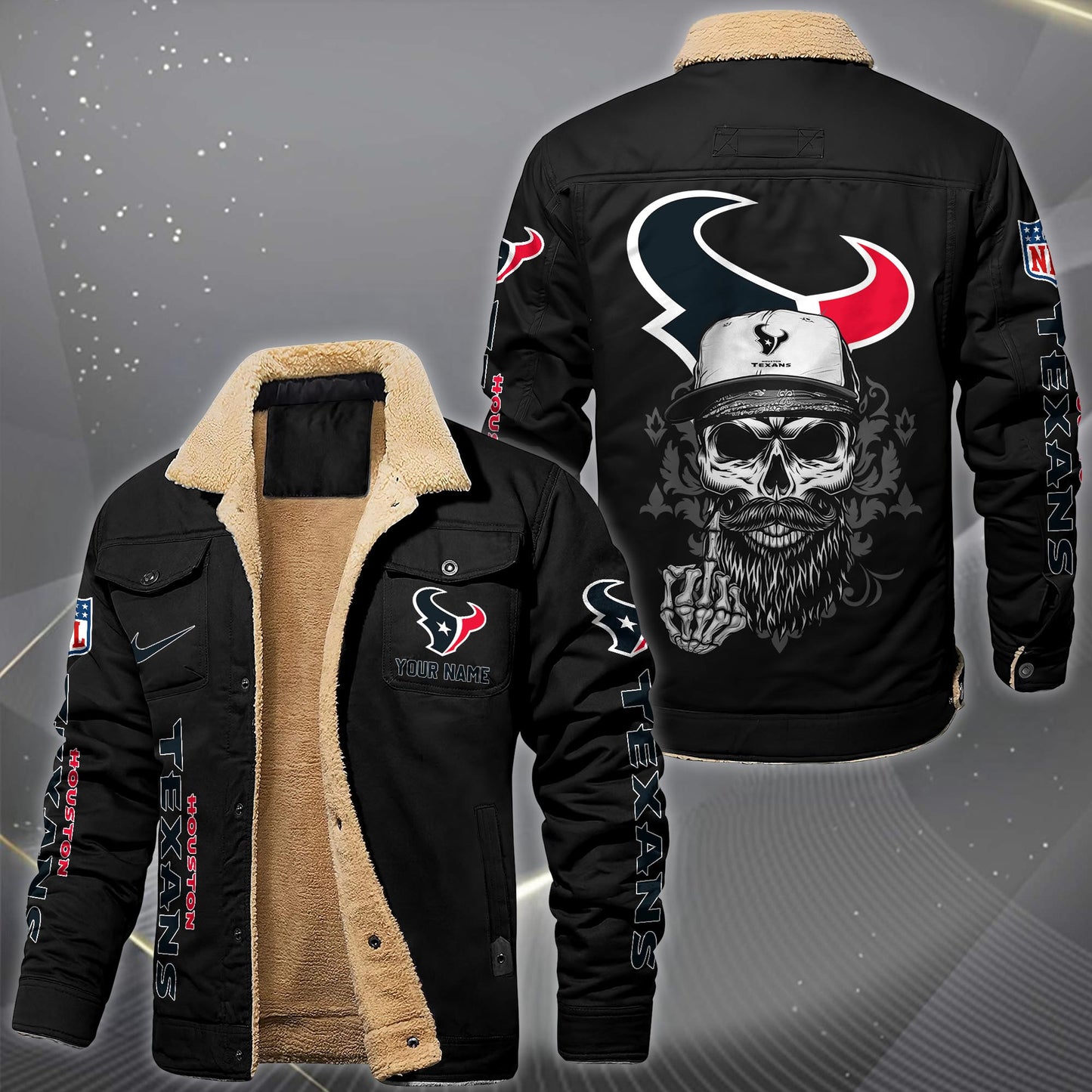 NFL x HOU Fleece Lined Cargo Jacket HLP