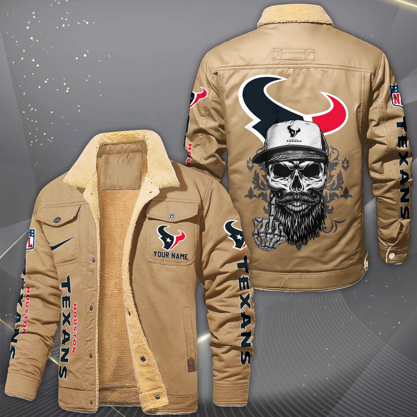 NFL x HOU Fleece Lined Cargo Jacket HLP