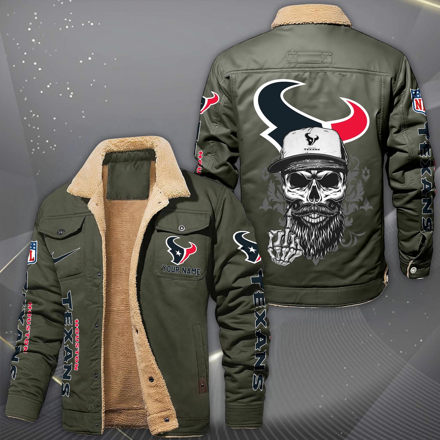 NFL x HOU Fleece Lined Cargo Jacket HLP