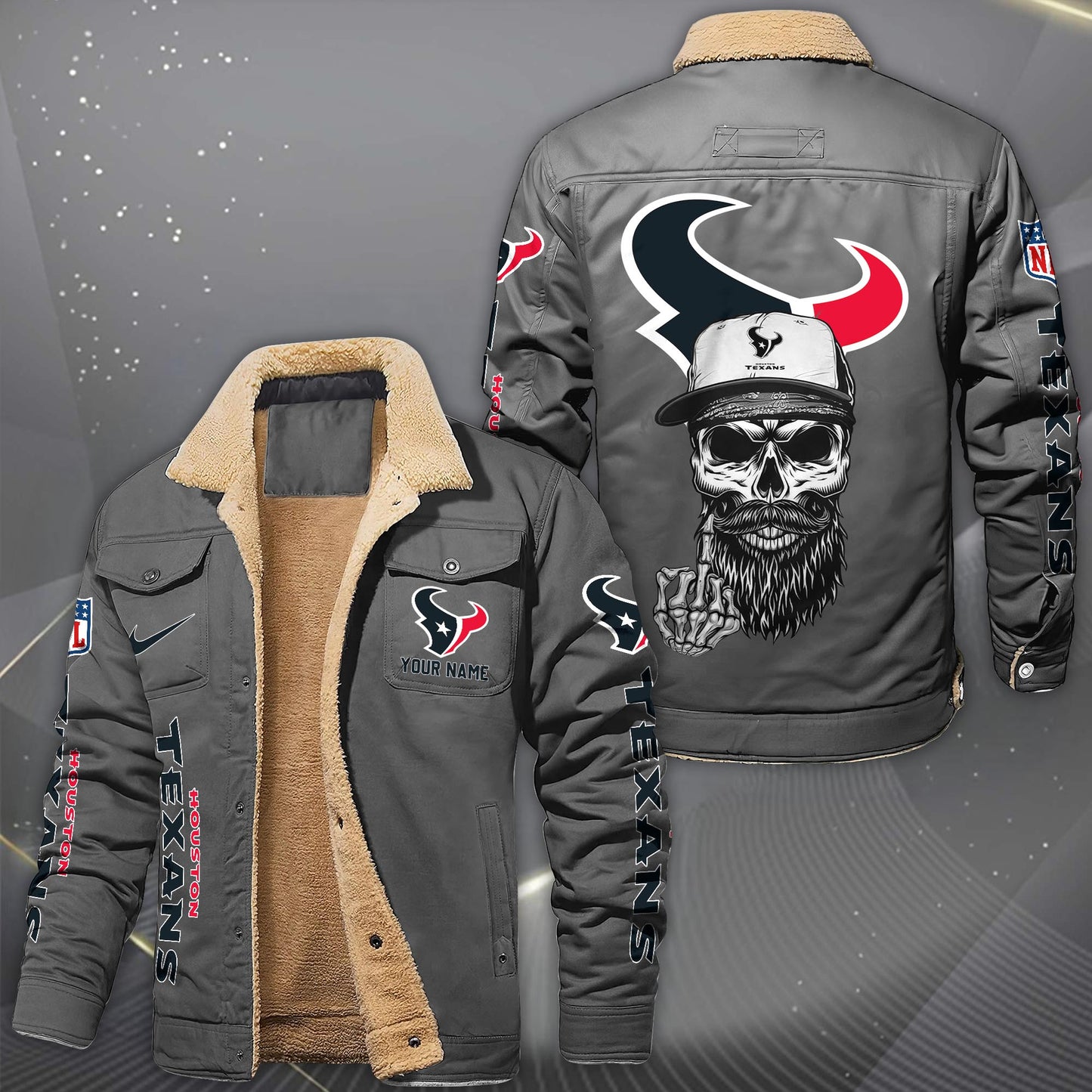 NFL x HOU Fleece Lined Cargo Jacket HLP