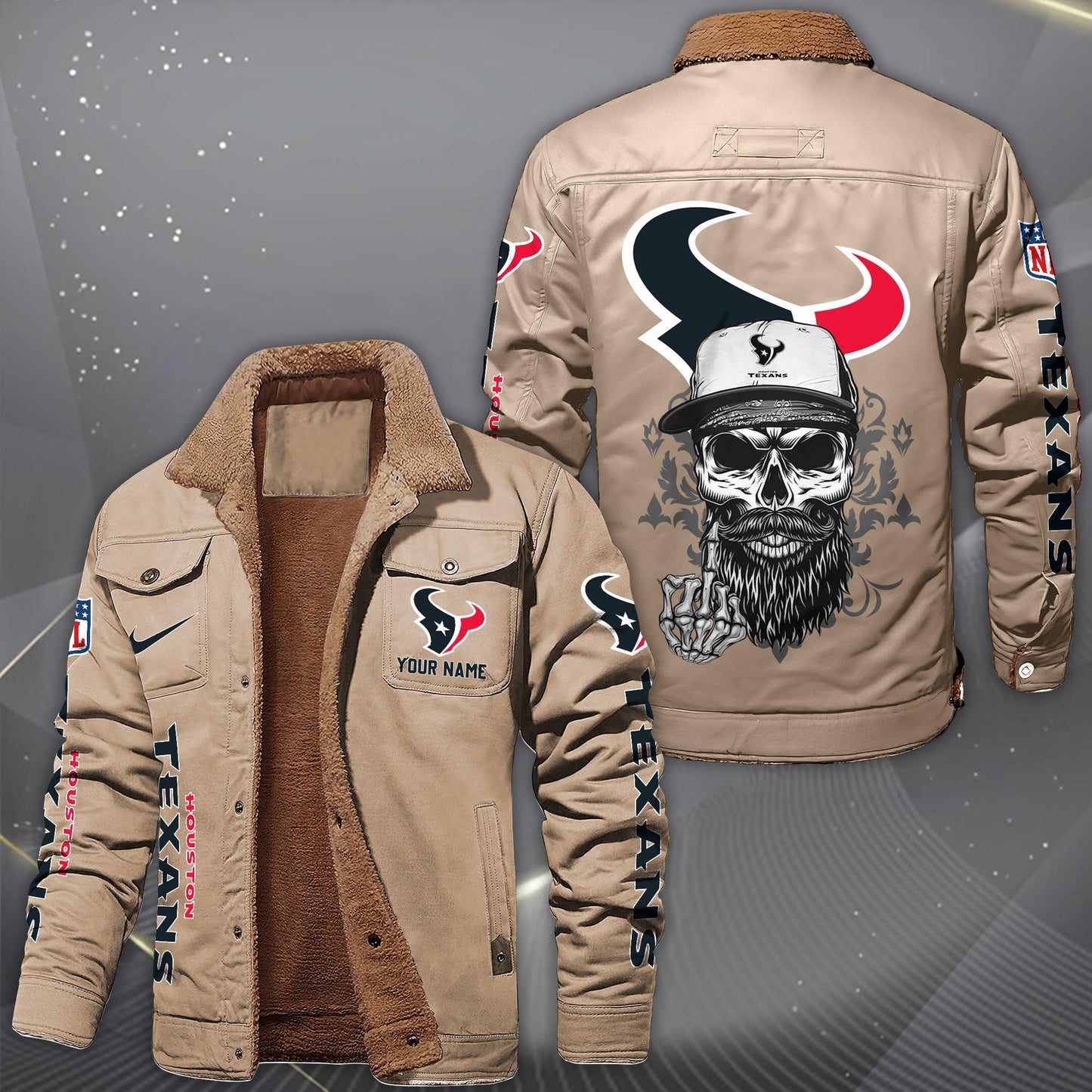 NFL x HOU Fleece Lined Cargo Jacket HLP