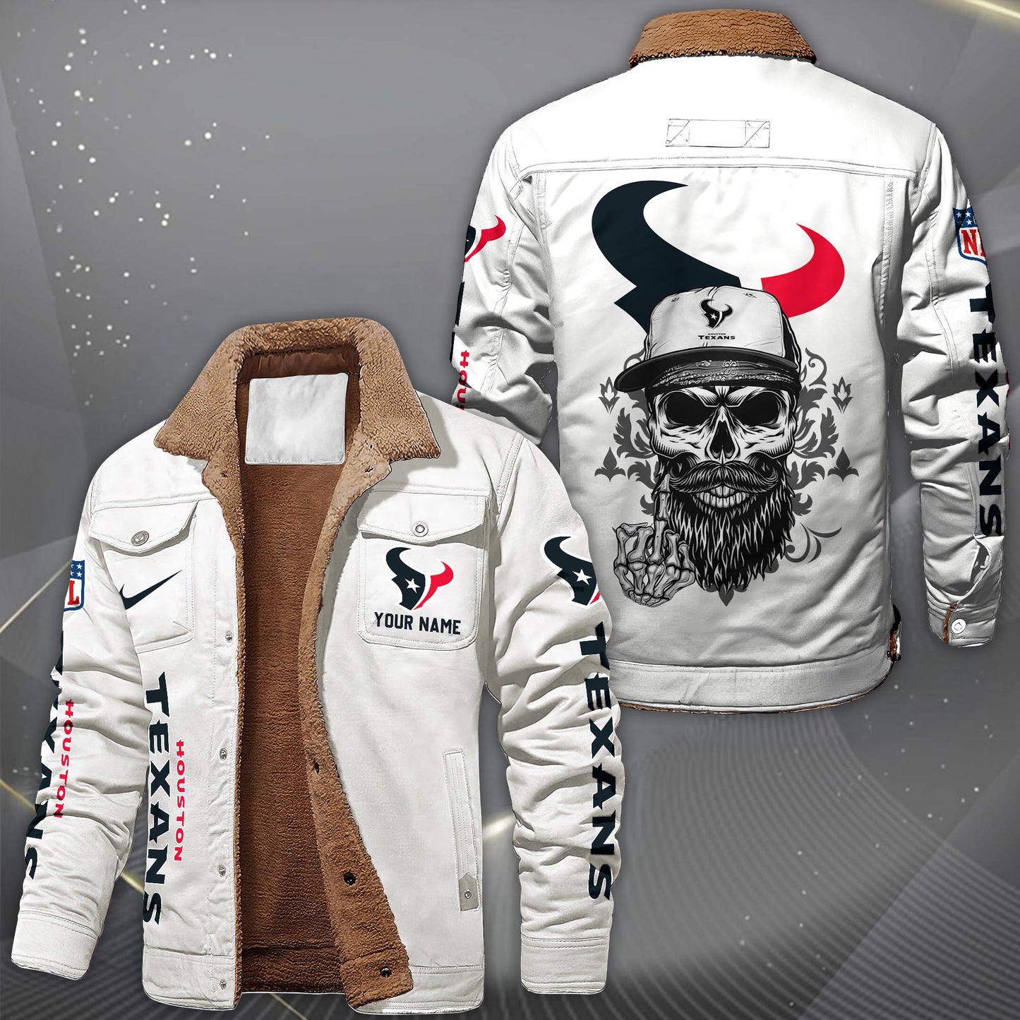 NFL x HOU Fleece Lined Cargo Jacket HLP