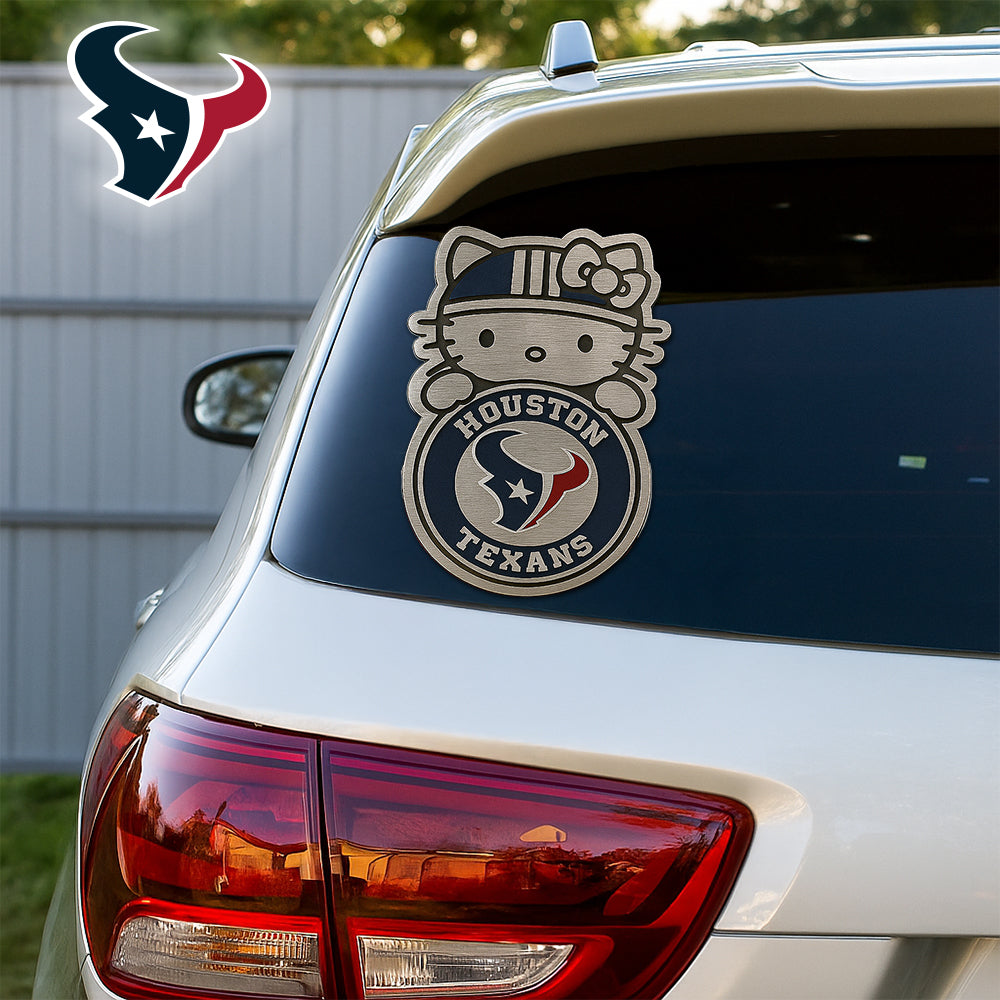NFL x HOU Hello Kitty Car Badge Sticker HLP
