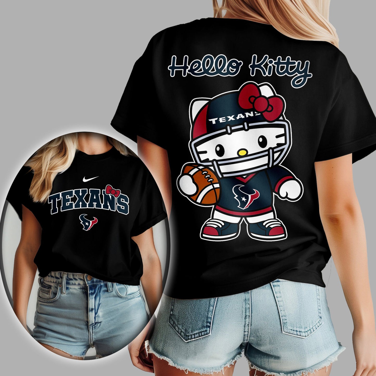 NFL x HOU Hello Kitty Premium 3D Shirt HLP