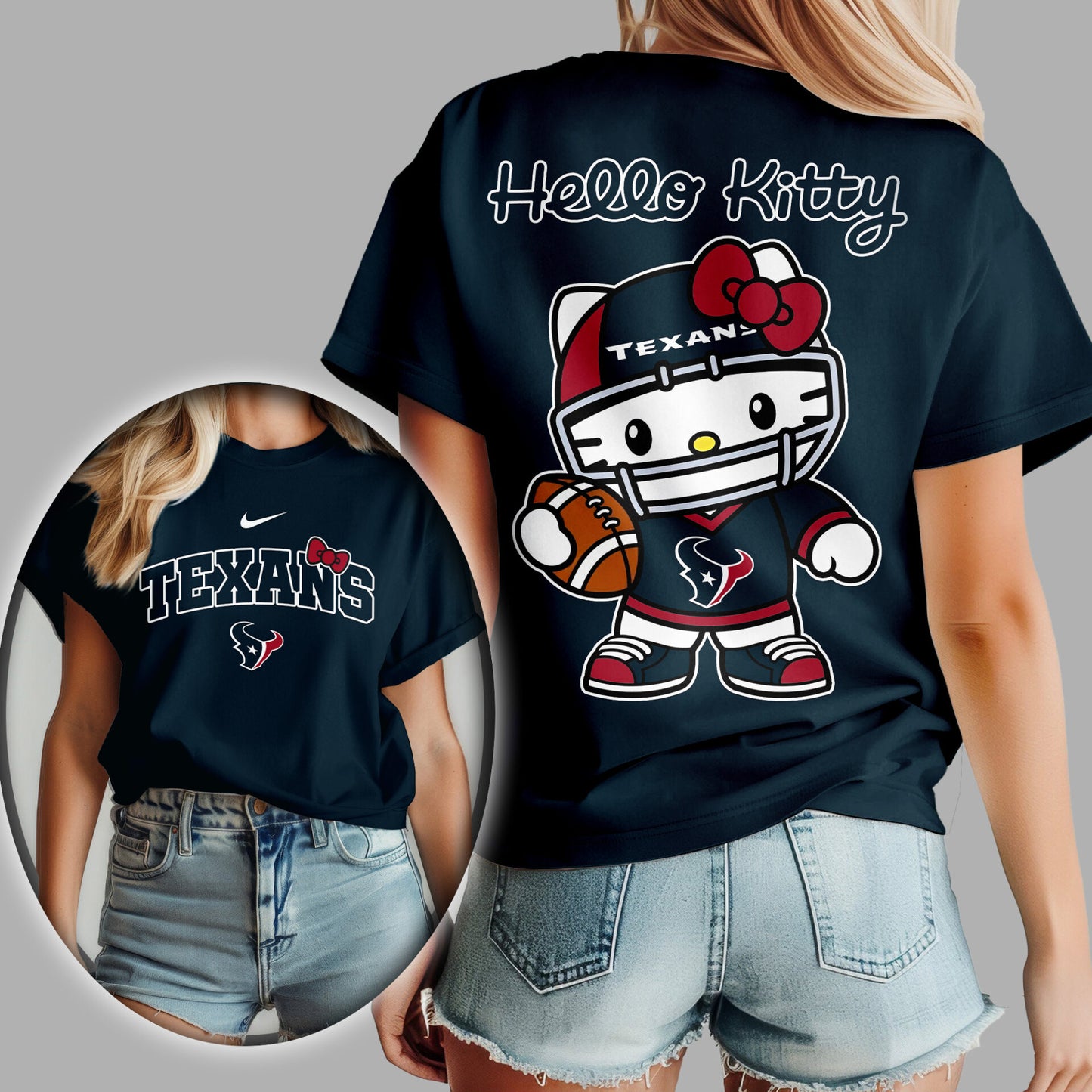 NFL x HOU Hello Kitty Premium 3D Shirt HLP