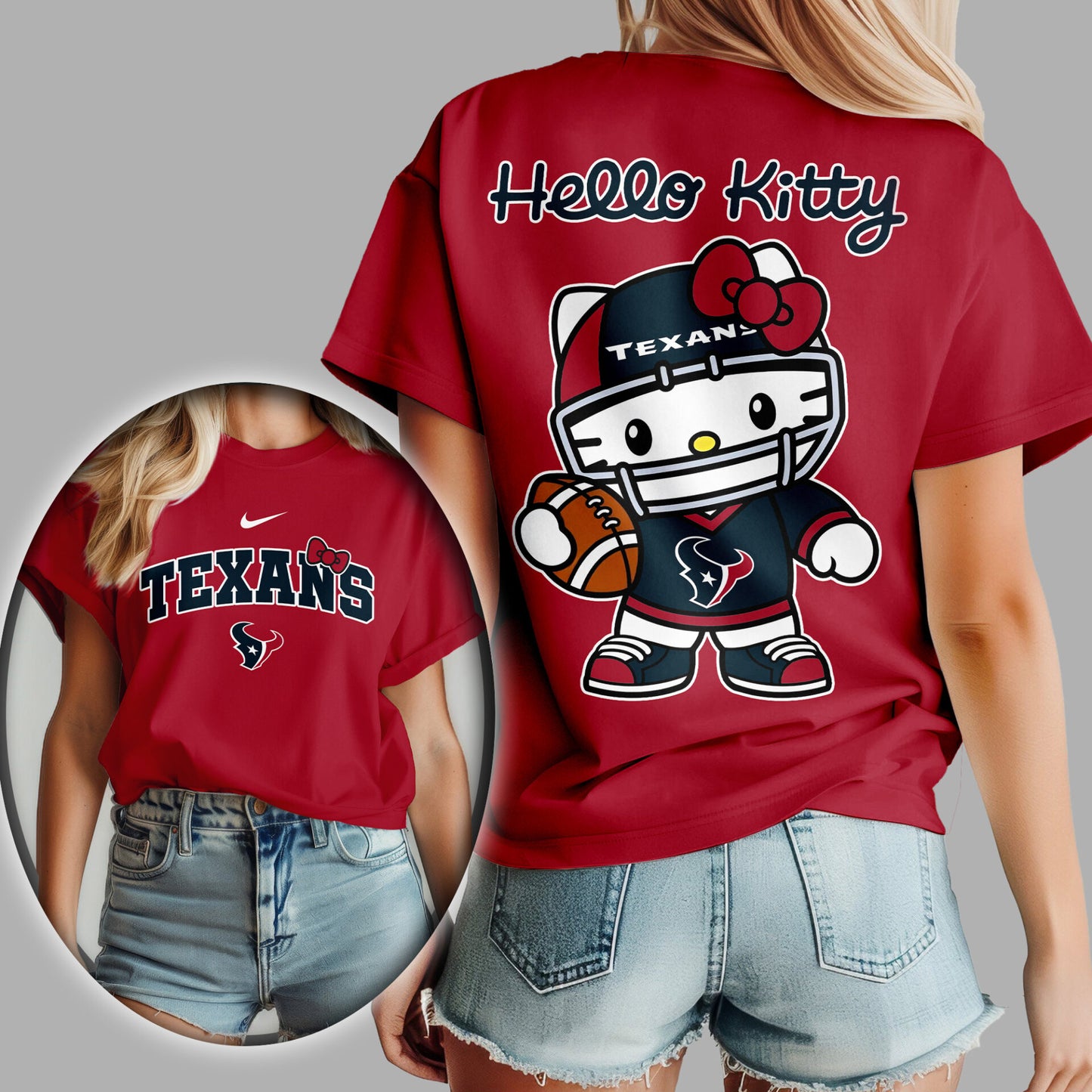 NFL x HOU Hello Kitty Premium 3D Shirt HLP