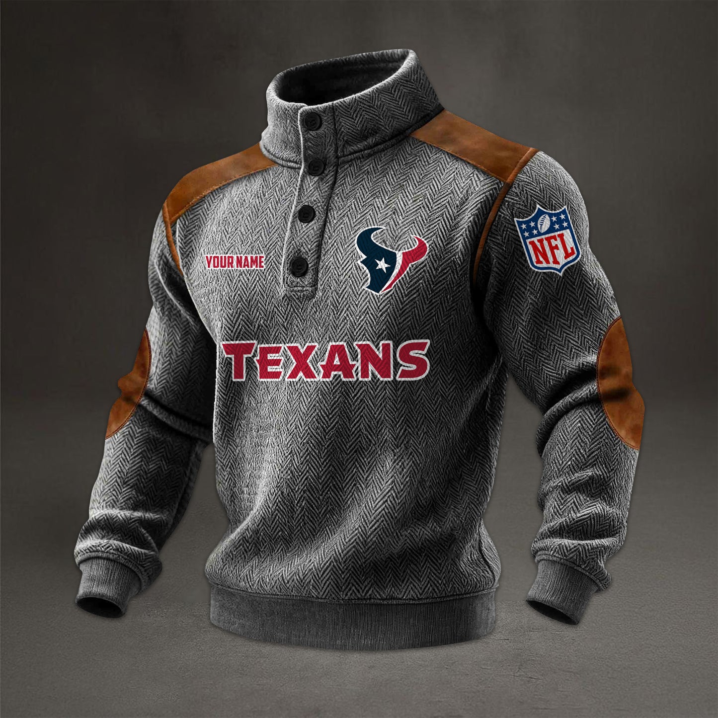 NFL x HOU Men stand-up collar sweatshirt V1 NAK NHM