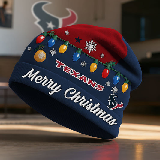 NFL x HOU Merry Christmas Beanie Hat HLP