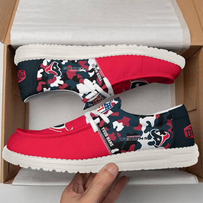 NFL x HOU Personalized Canvas Loafer Shoes HLP