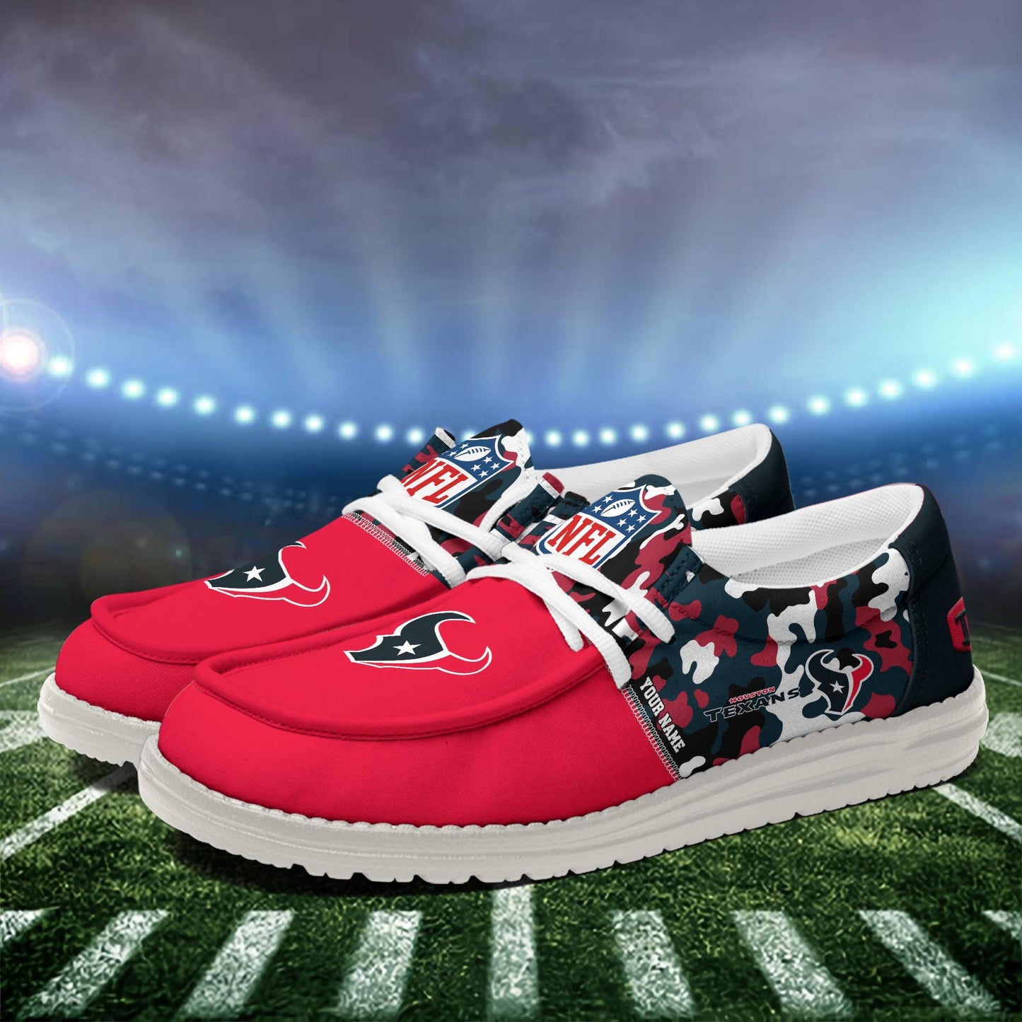 NFL x HOU Personalized Canvas Loafer Shoes HLP