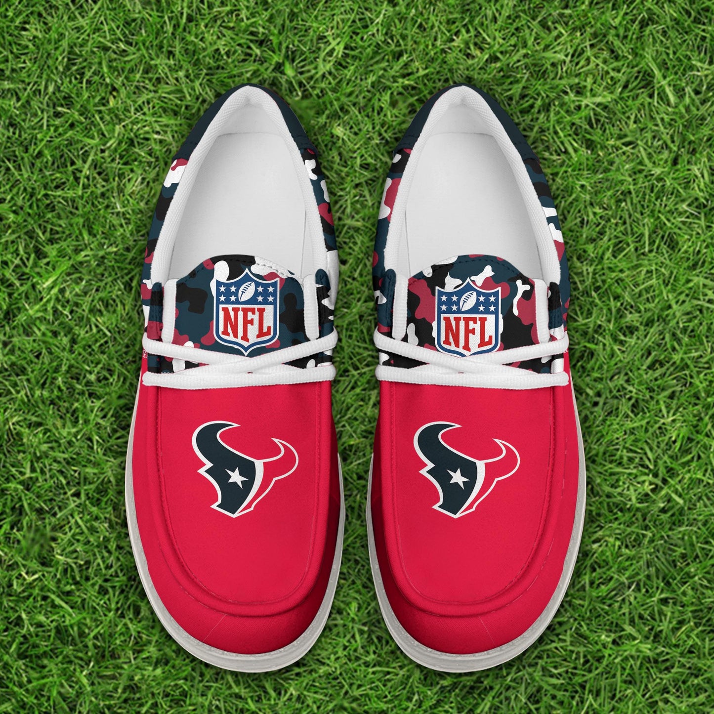 NFL x HOU Personalized Canvas Loafer Shoes HLP