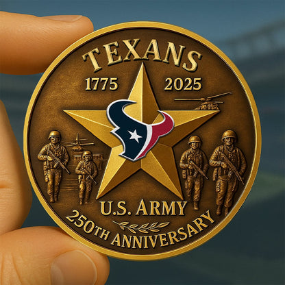 NFL X HOU Premium U.S Army Anniversary Coin HLP