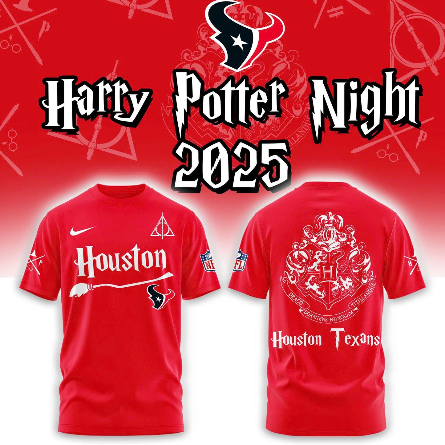 NFL x HOU x Harry Potter 3D Shirt HLP 251025