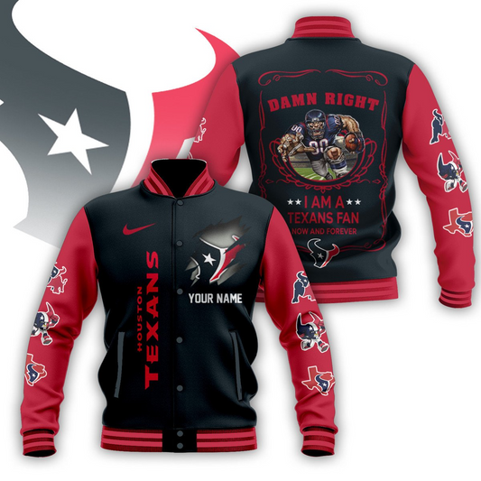 NFL x HT Personalized Custom Baseball Jacket V1 NAK