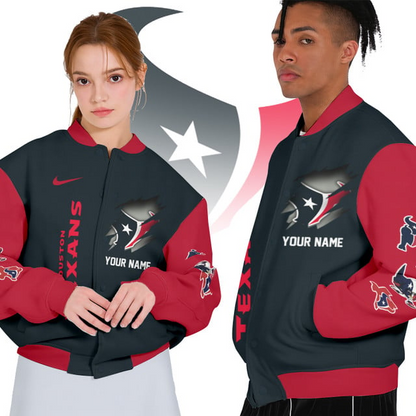 NFL x HT Personalized Custom Baseball Jacket V1 NAK