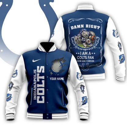 NFL x IC Personalized Custom Baseball Jacket V1 NAK