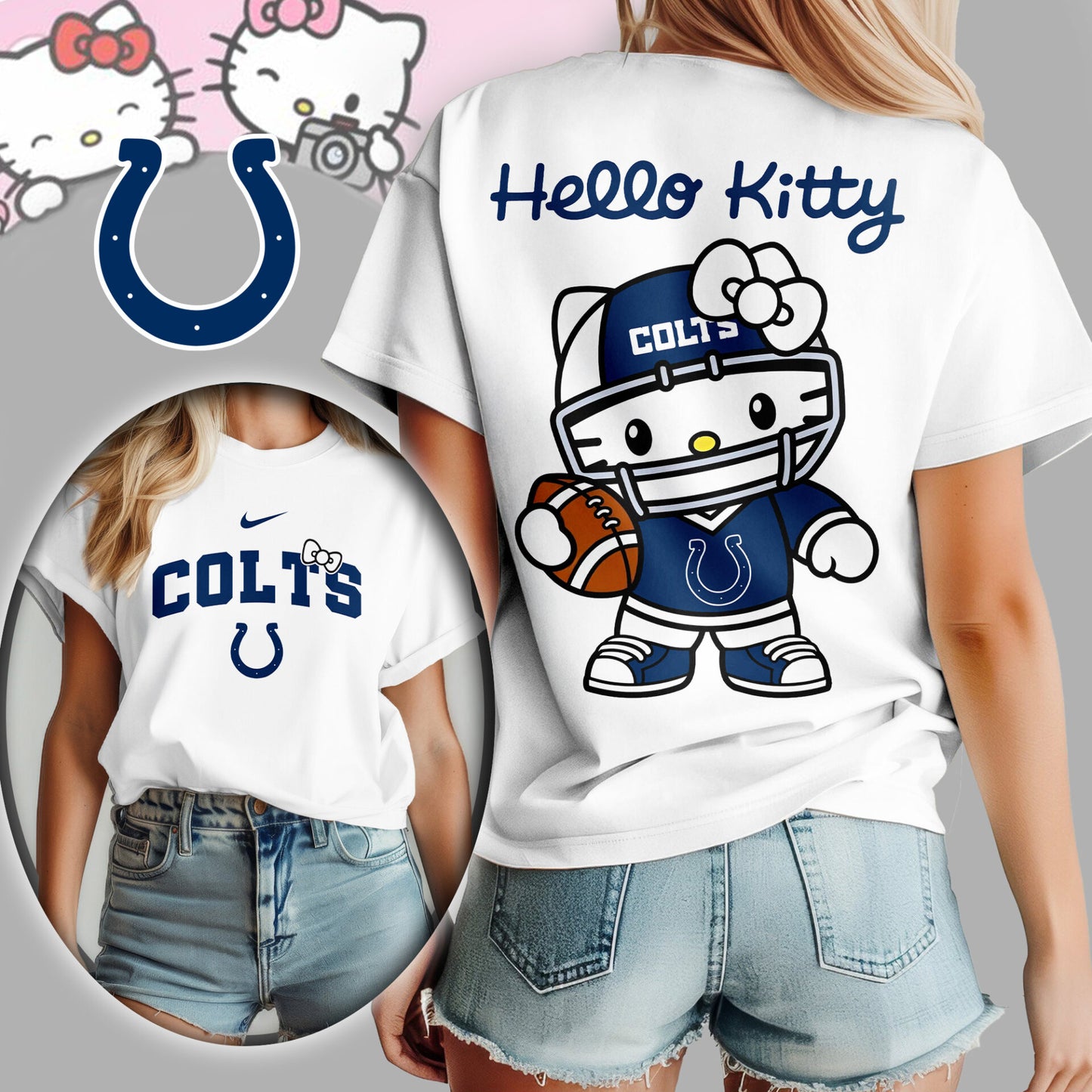 NFL x IND Hello Kitty Premium 3D Shirt HLP