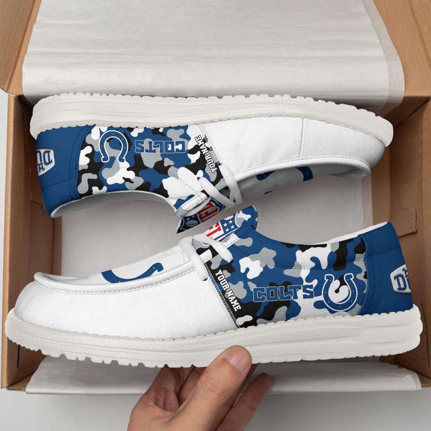 NFL x IND Personalized Canvas Loafer Shoes HLP