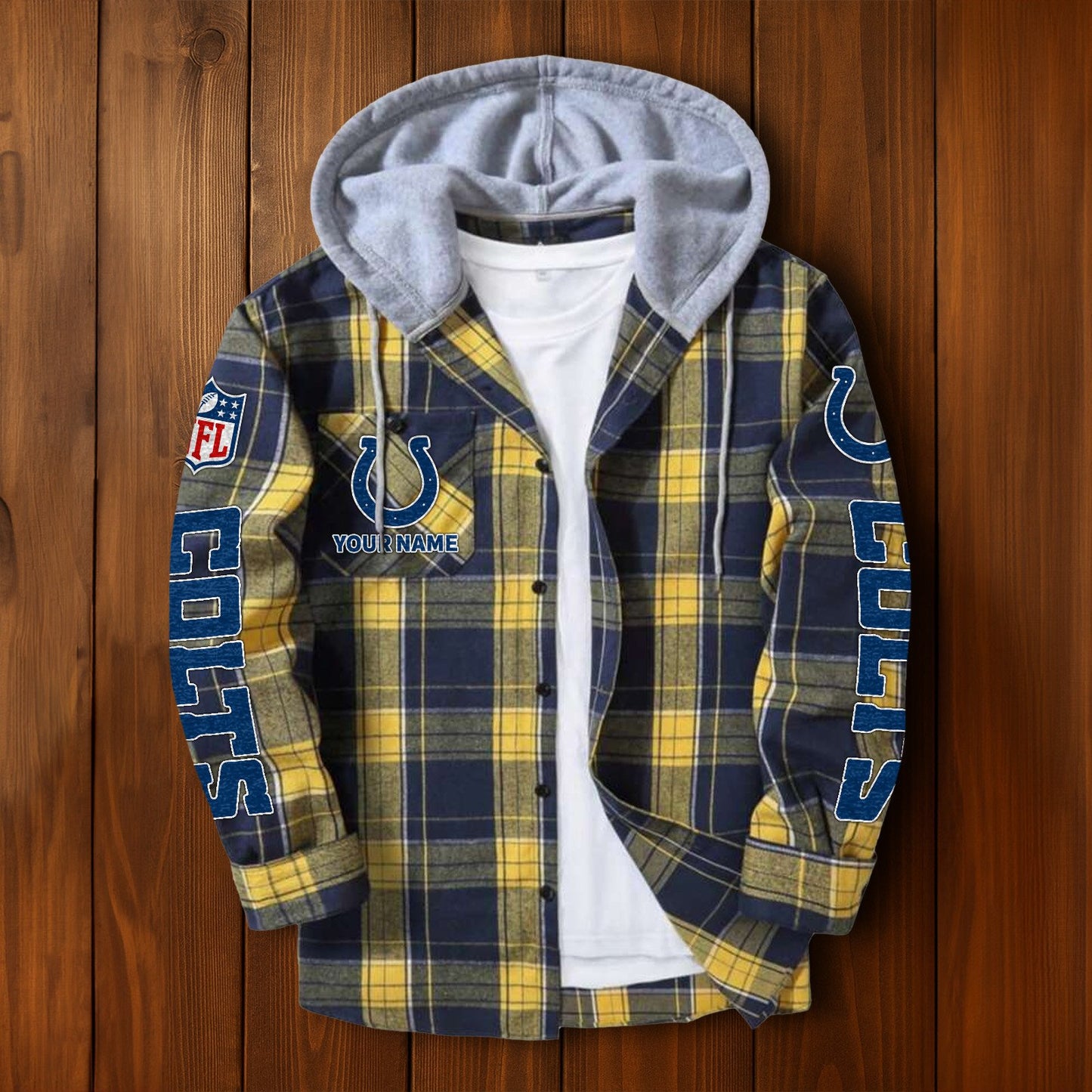 NFL x IND Personalized Flannel Hoodie Shirts HLP