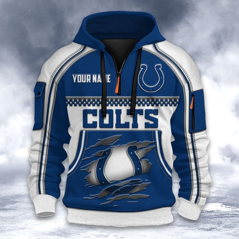 NFL x IND Personalized Half-zip Hoodie HLP