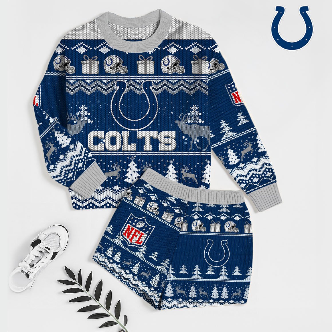 NFL x IND Touchdown Holiday Sweatshirt & Shorts Set HLP 251025