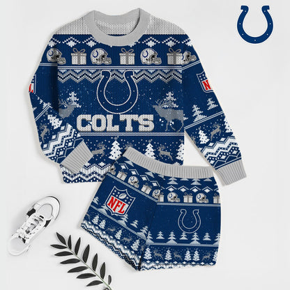 NFL x IND Touchdown Holiday Sweatshirt & Shorts Set HLP 251025