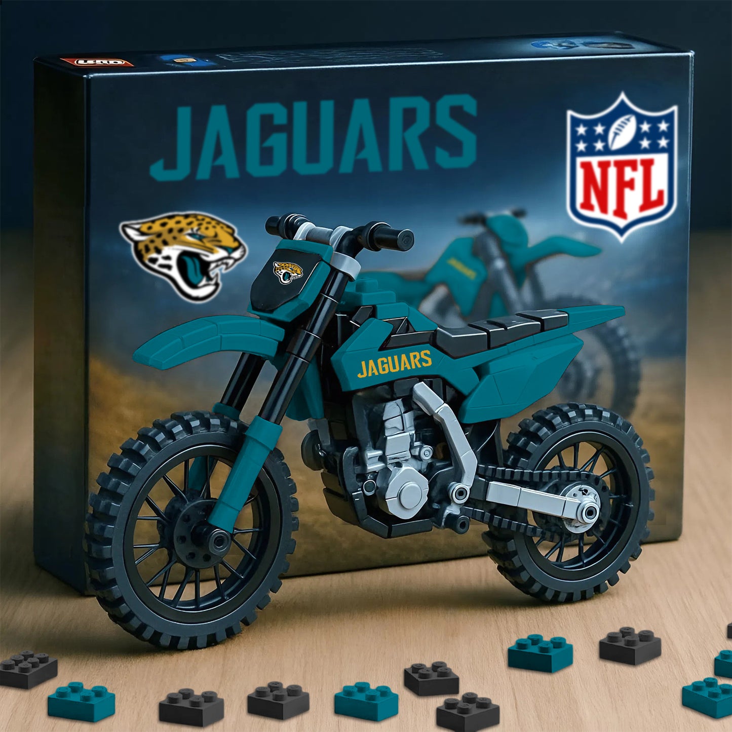 NFL x JAC Motorcycle Building Block Set V1 NAK NHM