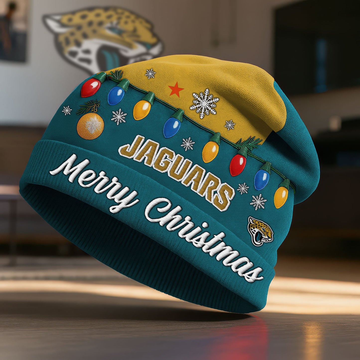 NFL x JAX Merry Christmas Beanie Hat HLP