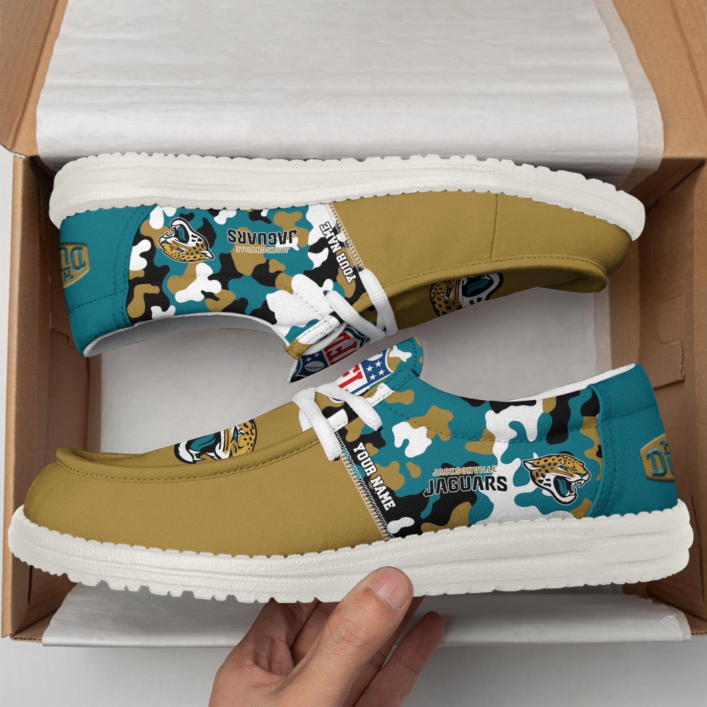 NFL x JAX Personalized Canvas Loafer Shoes HLP