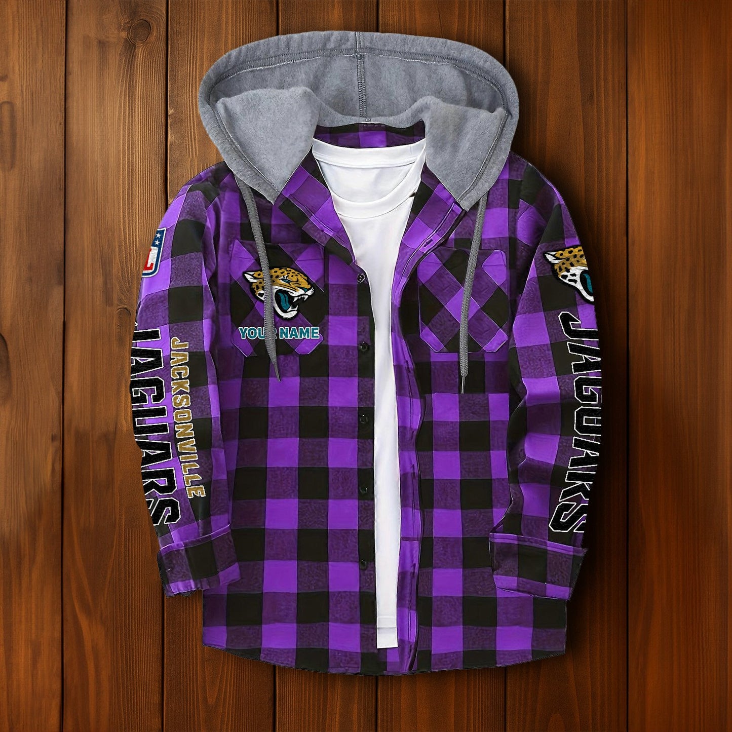 NFL x JAX Personalized Flannel Hoodie Shirts HLP