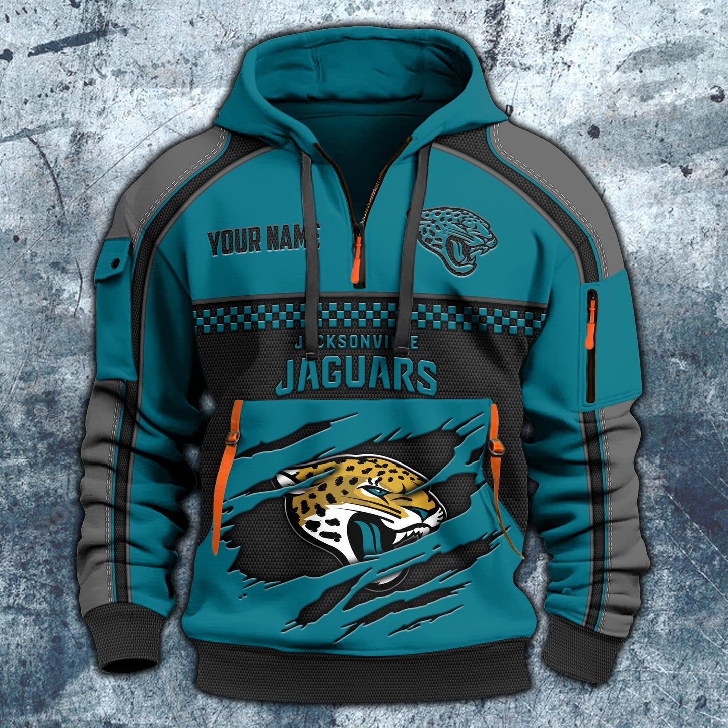 NFL x JAX Personalized Half-zip Hoodie HLP HLPHUONG