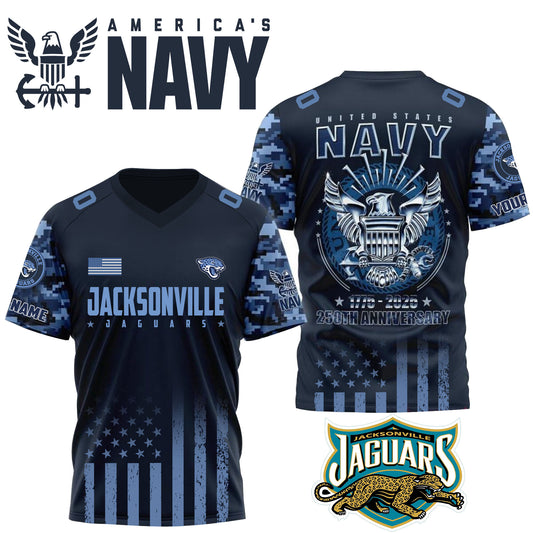 NFL x JAX U.S Navy 250th Celebration Premium-V-neck Short Sleeve Jersey HLP 271025