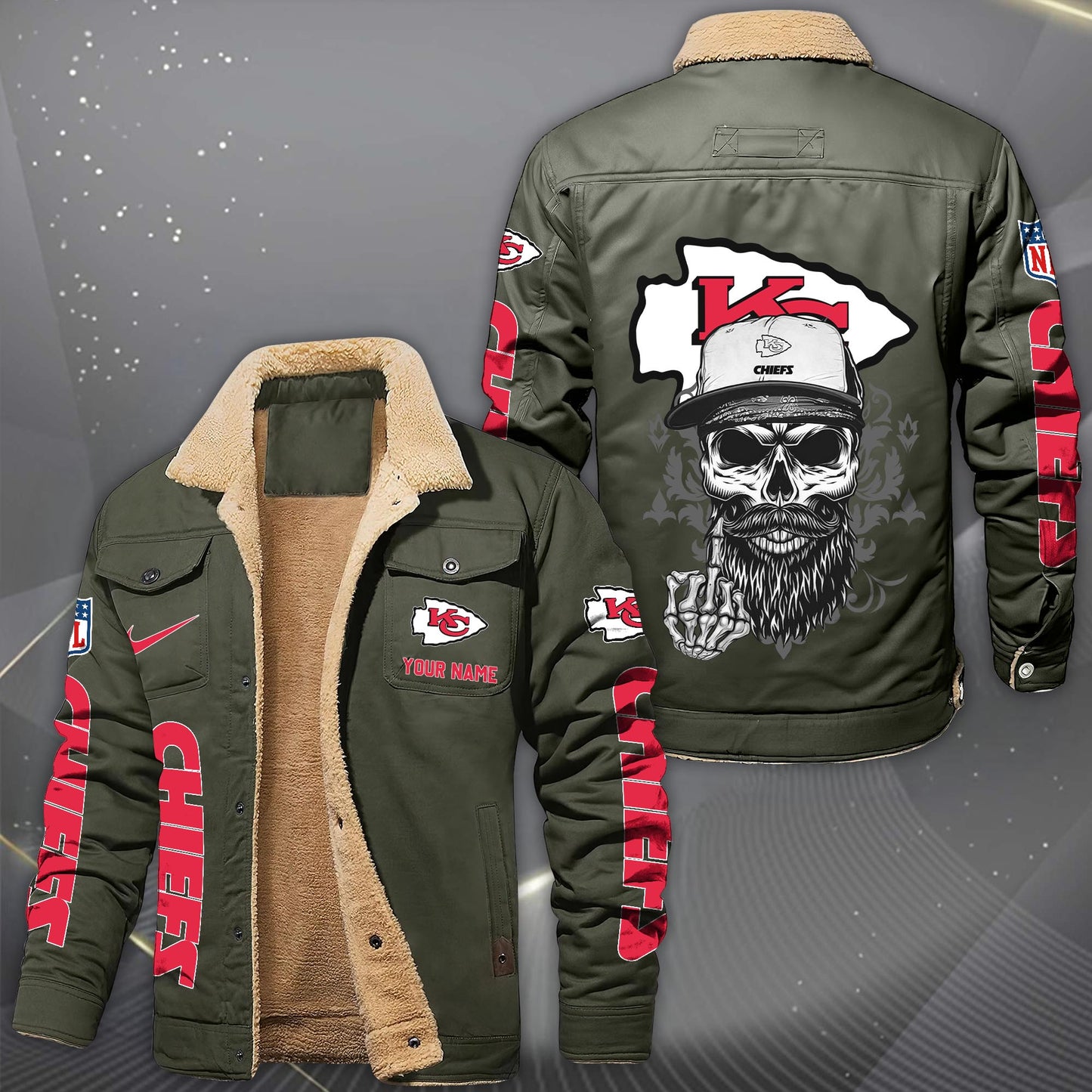 NFL x KC Fleece Lined Cargo Jacket HLP