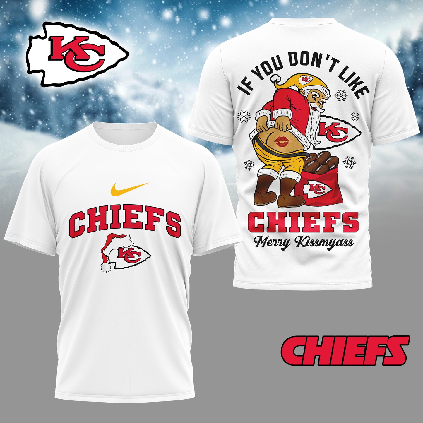 NFL x KC Funny Xmas 3D Shirt HLP
