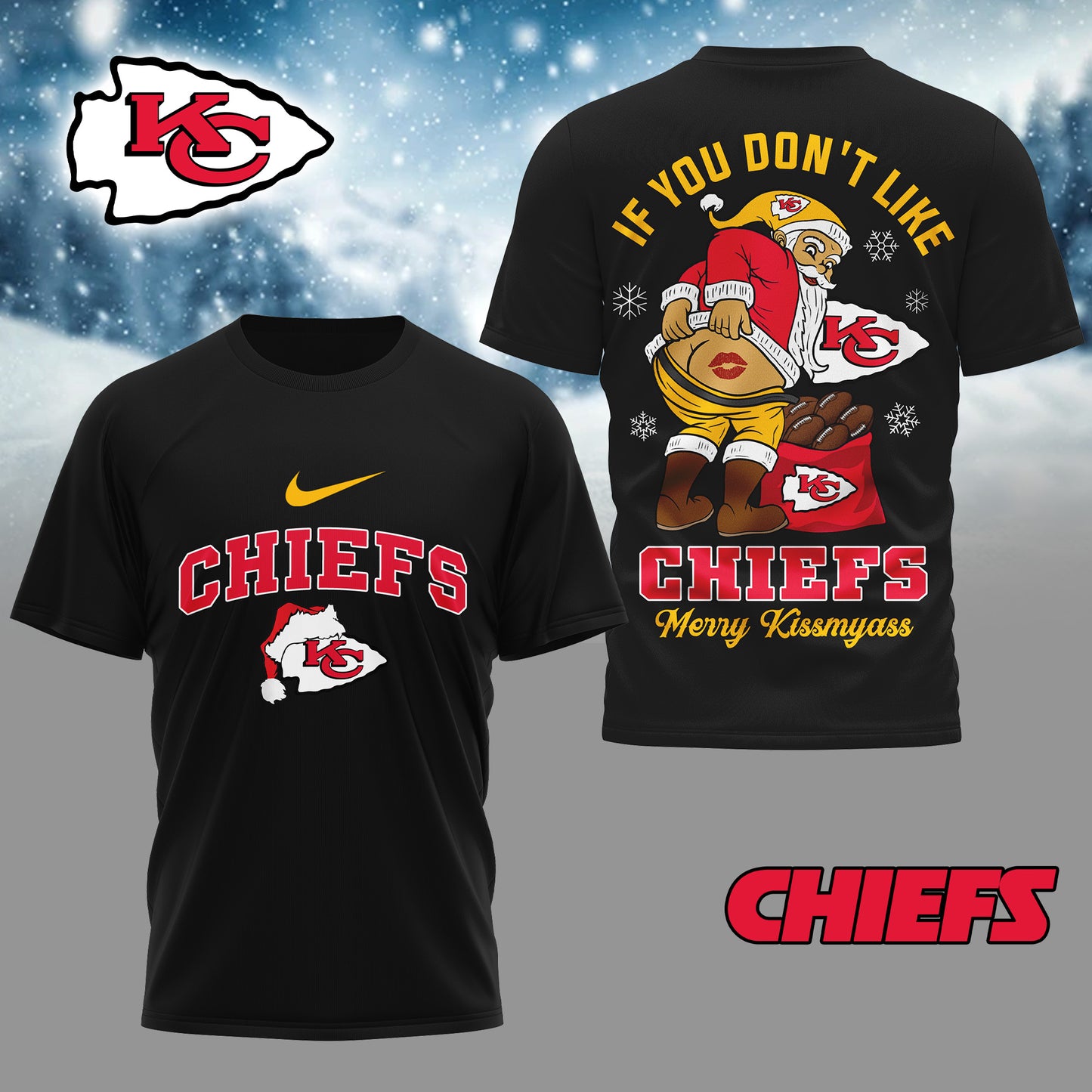 NFL x KC Funny Xmas 3D Shirt HLP