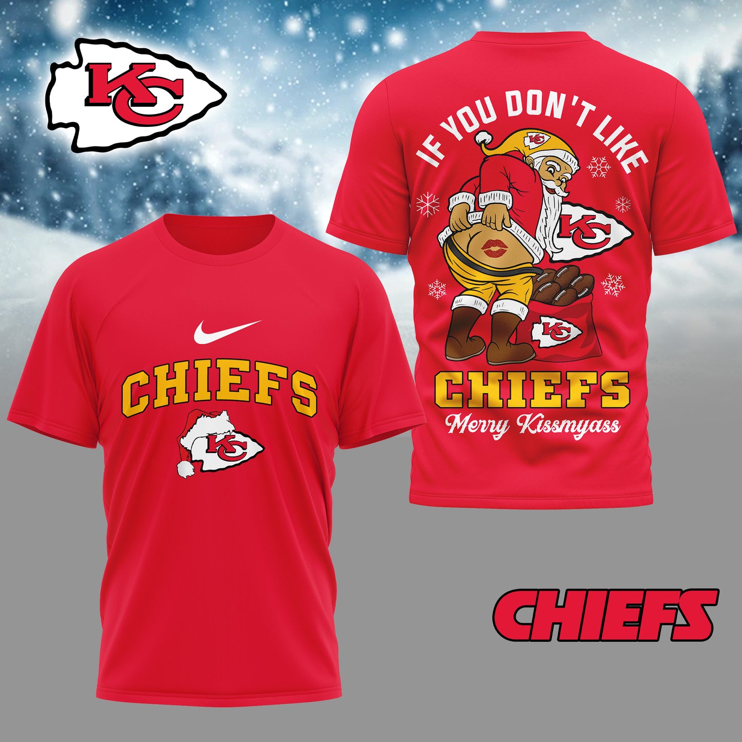 NFL x KC Funny Xmas 3D Shirt HLP