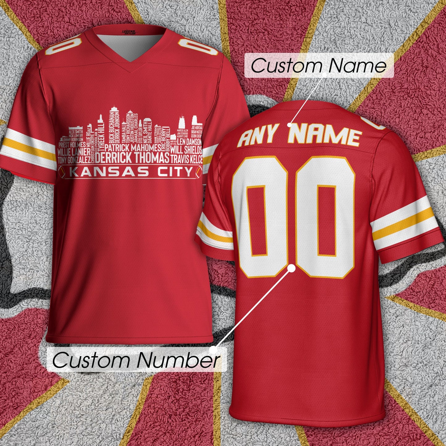 NFL x KC Greatest Of All Time Personalized Jersey Shirt HLP