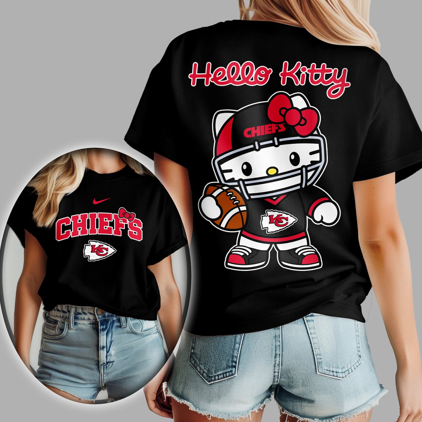 NFL x KC Hello Kitty Premium 3D Shirt HLP
