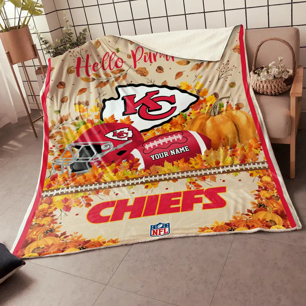 NFL x KC Hello Pumpkin Quilt HLP HLPHUONG