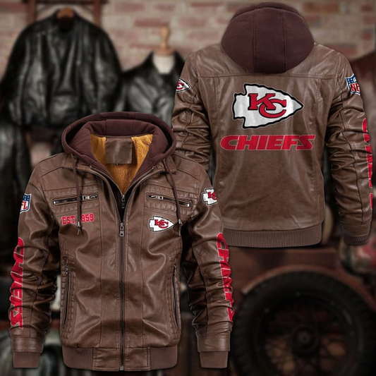 NFL x KC Leather jacket V1 NAK
