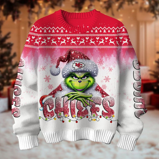 NFL x KC Merry Grinchmas Football Sweater V1 NAK