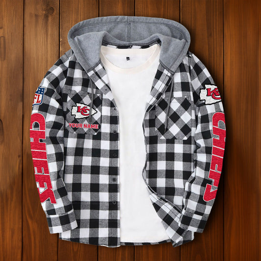 NFL x KC Personalized Flannel Hoodie Shirts HLP